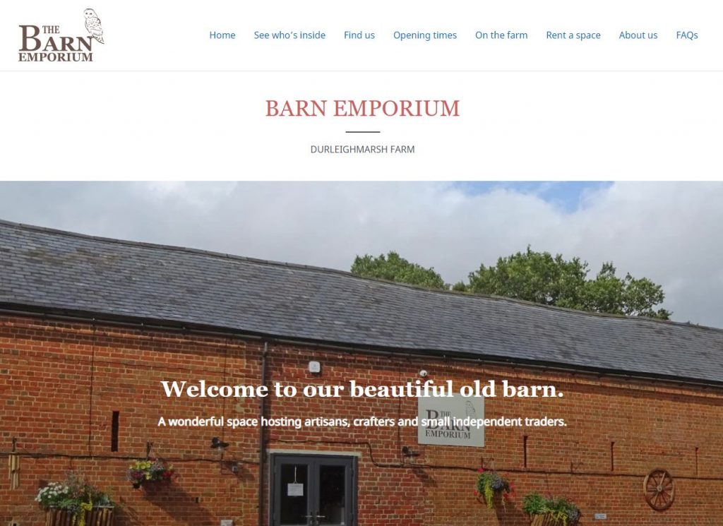 Barn emporium at durleighmarsh farm, near Petersfield, Hampshire